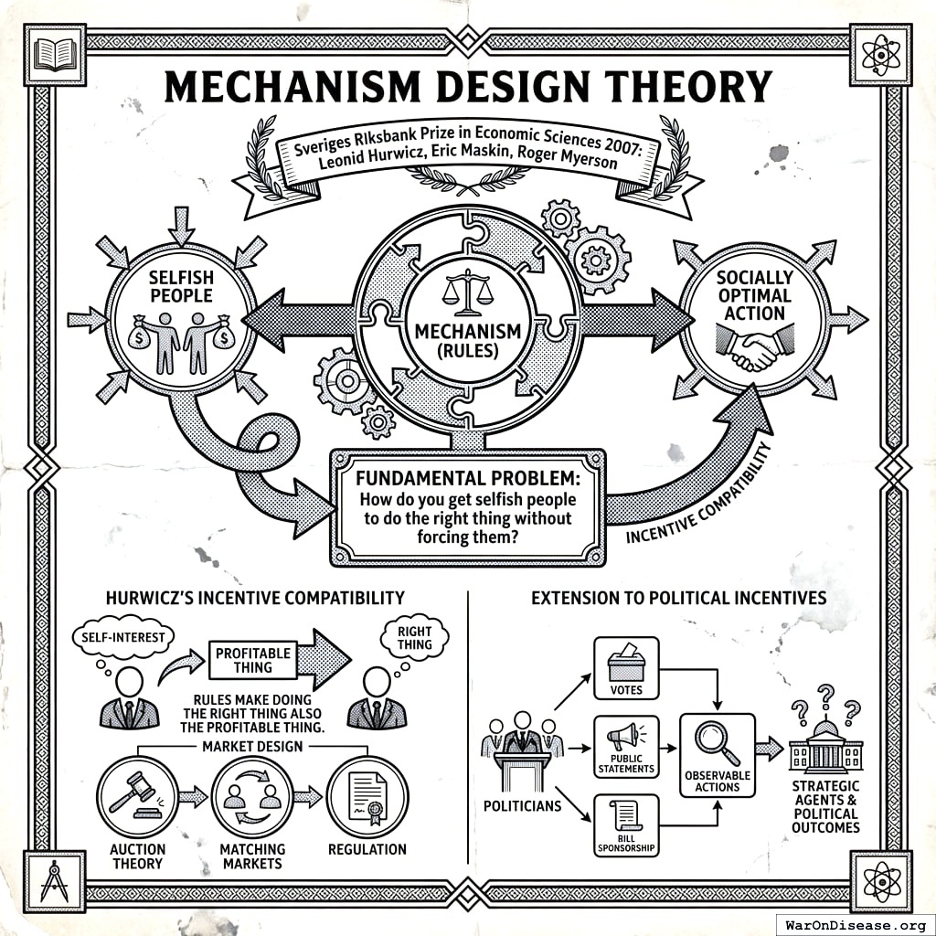 Mechanism design is the art of making people do good things by accident while they’re trying to be selfish.